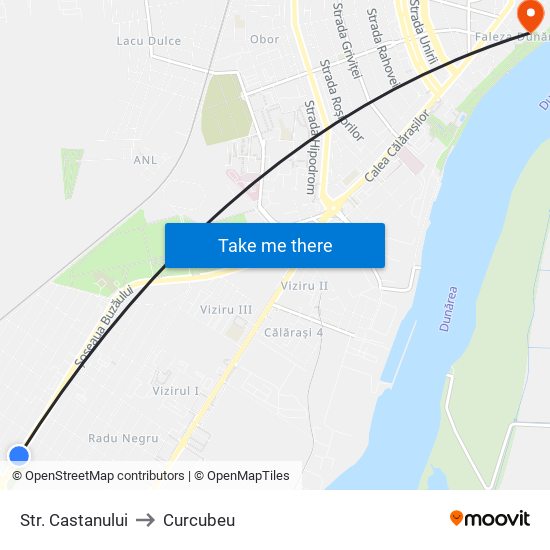 Str. Castanului to Curcubeu map