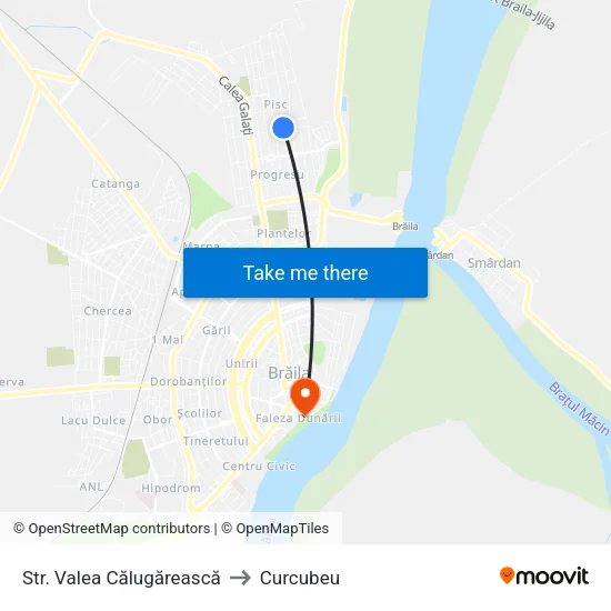 Str. Valea Călugărească to Curcubeu map