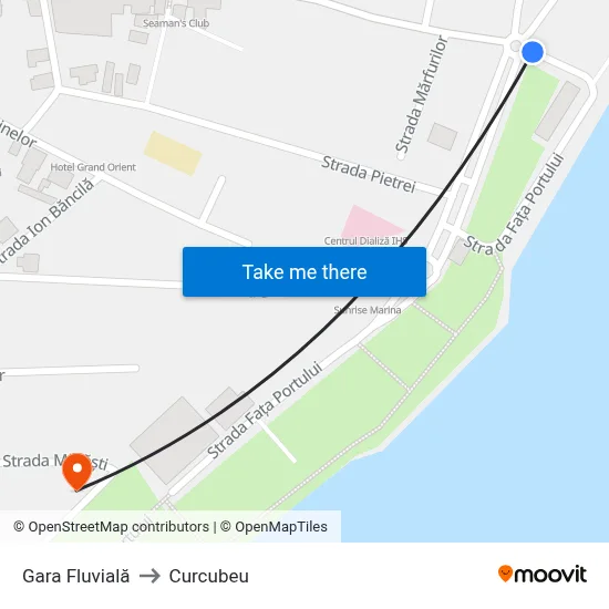 Gara Fluvială to Curcubeu map