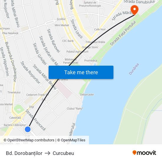 Bd. Dorobanților to Curcubeu map