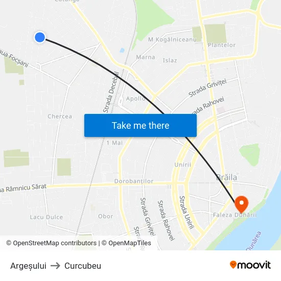 Argeșului to Curcubeu map