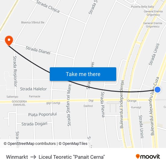 Winmarkt to Liceul Teoretic "Panait Cerna" map