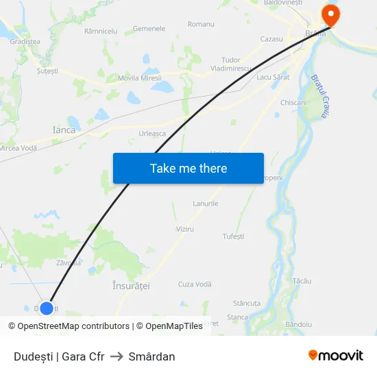 Dudești | Gara Cfr to Smârdan map