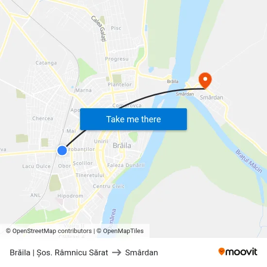 Brăila | Șos. Râmnicu Sărat to Smârdan map