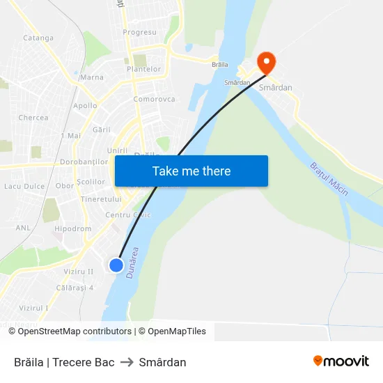 Brăila | Trecere Bac to Smârdan map