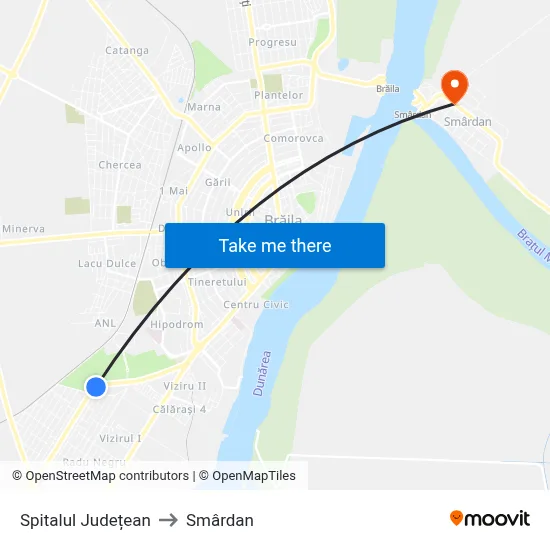 Spitalul Județean to Smârdan map
