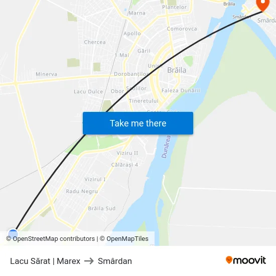 Lacu Sărat | Marex to Smârdan map
