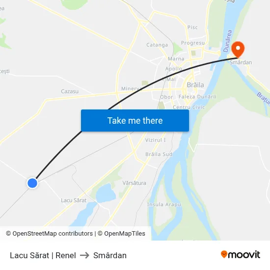 Lacu Sărat | Renel to Smârdan map
