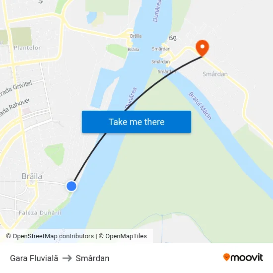 Gara Fluvială to Smârdan map