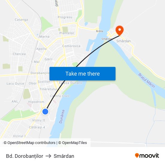 Bd. Dorobanților to Smârdan map
