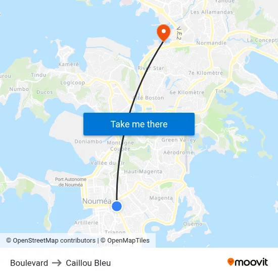 Boulevard to Caillou Bleu map