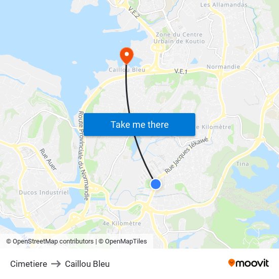 Cimetiere to Caillou Bleu map