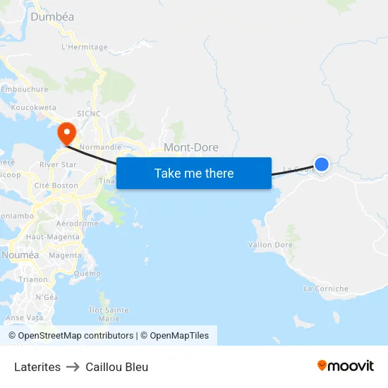 Laterites to Caillou Bleu map