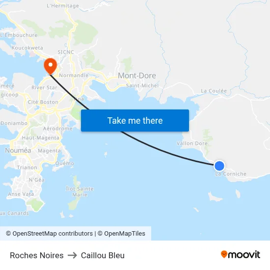 Roches Noires to Caillou Bleu map