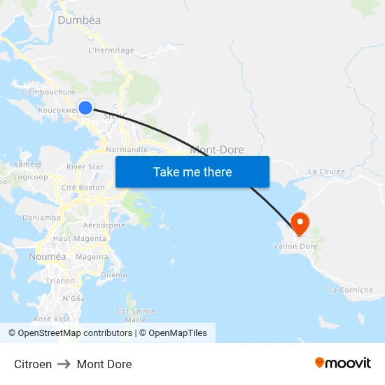 Citroen to Mont Dore map