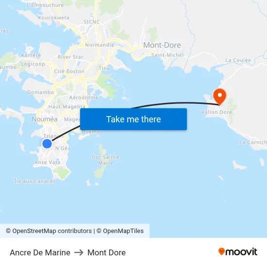 Ancre De Marine to Mont Dore map