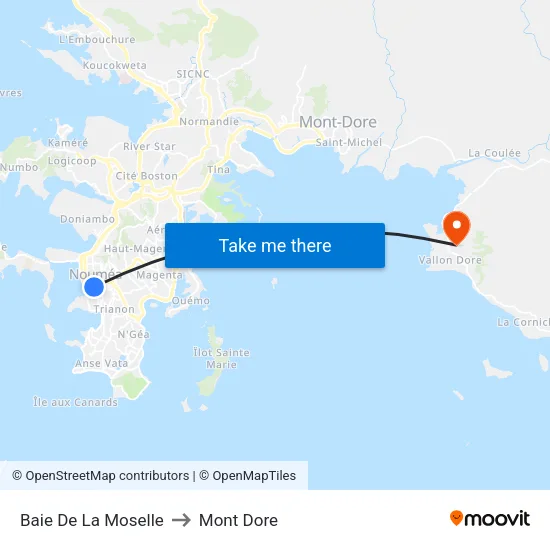 Baie De La Moselle to Mont Dore map