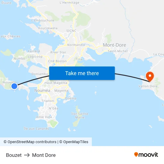 Bouzet to Mont Dore map