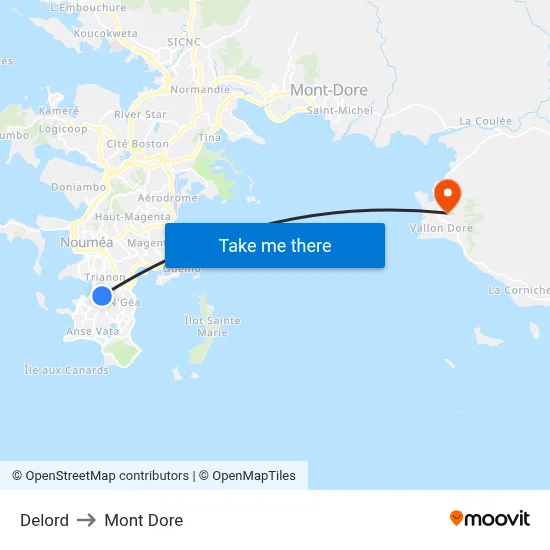 Delord to Mont Dore map