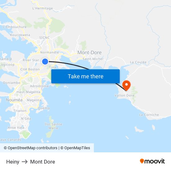 Heiny to Mont Dore map