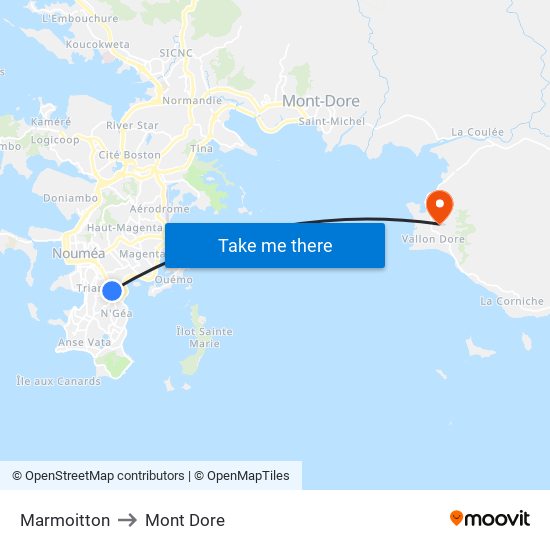 Marmoitton to Mont Dore map