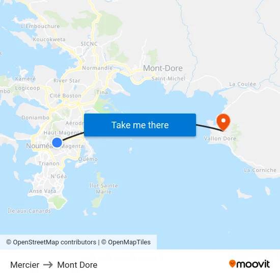 Mercier to Mont Dore map