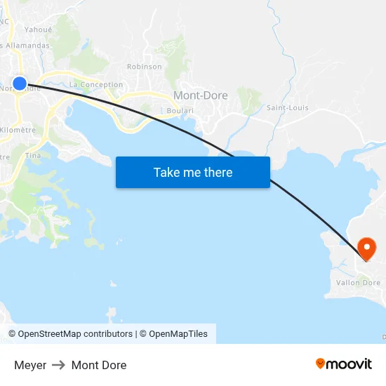 Meyer to Mont Dore map