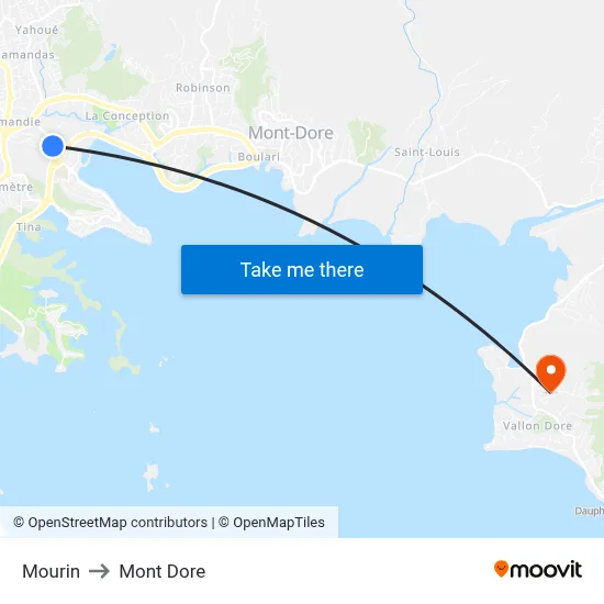 Mourin to Mont Dore map