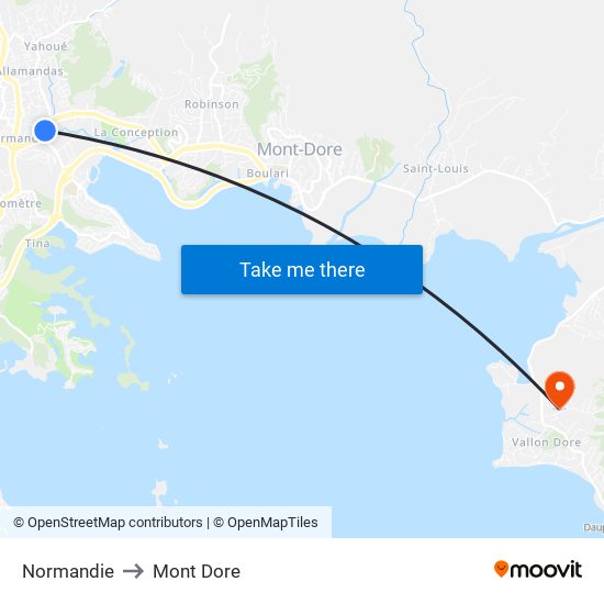 Normandie to Mont Dore map