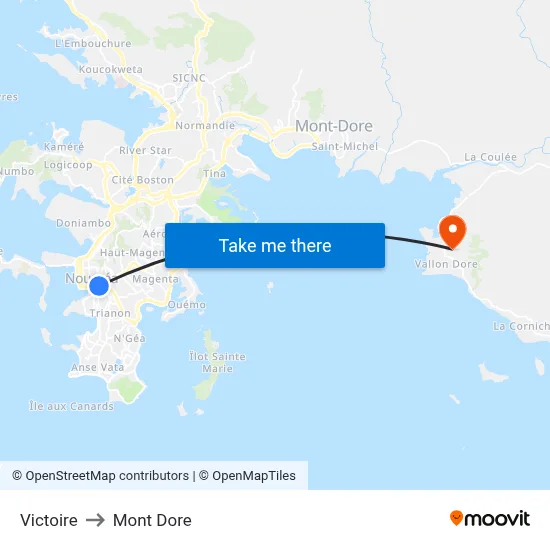 Victoire to Mont Dore map