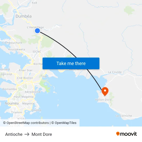 Antioche to Mont Dore map