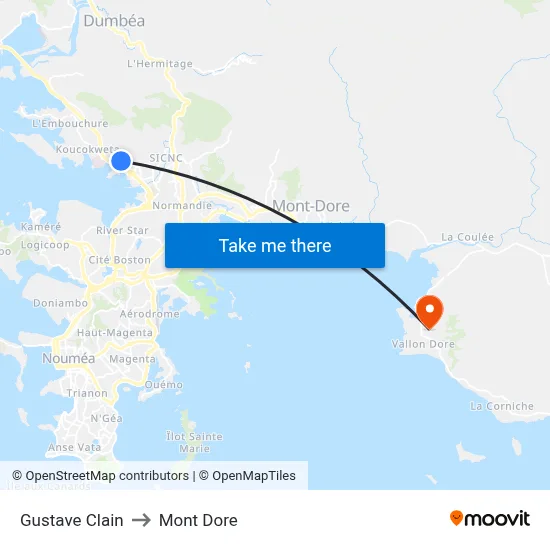 Gustave Clain to Mont Dore map