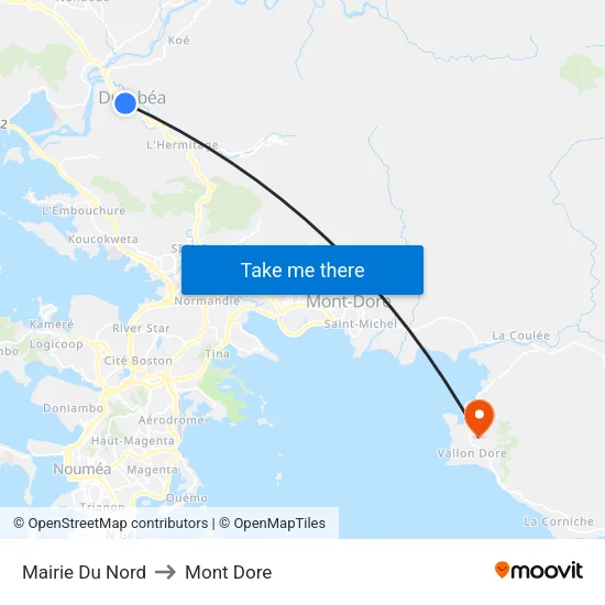 Mairie Du Nord to Mont Dore map