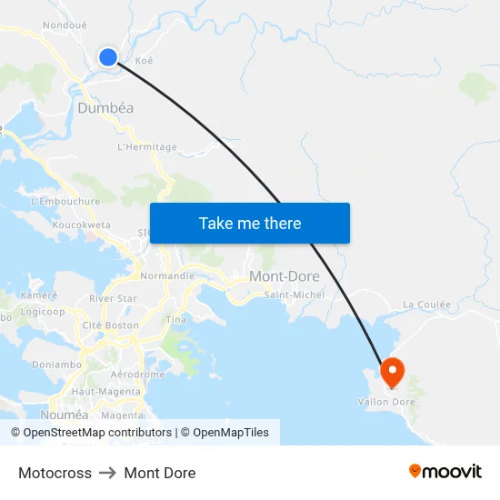 Motocross to Mont Dore map
