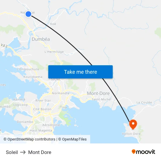 Soleil to Mont Dore map
