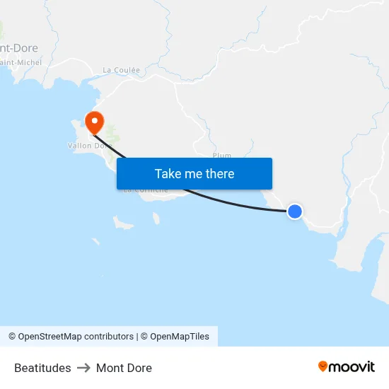 Beatitudes to Mont Dore map