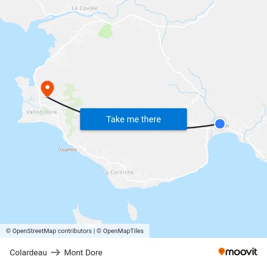Colardeau to Mont Dore map