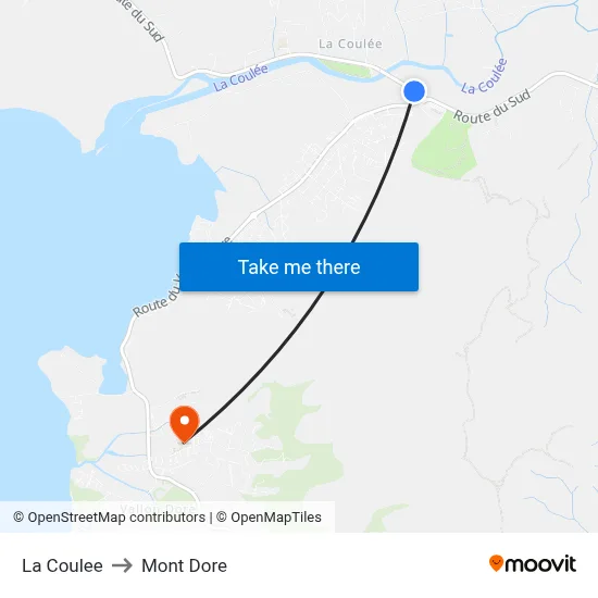 La Coulee to Mont Dore map