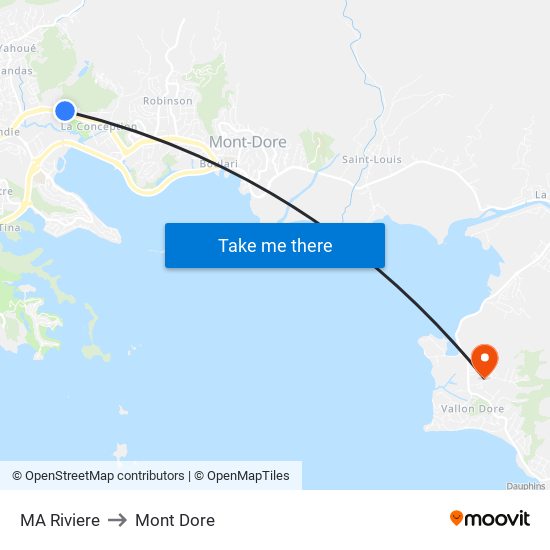 MA Riviere to Mont Dore map