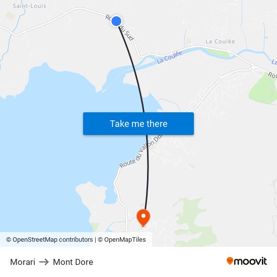 Morari to Mont Dore map