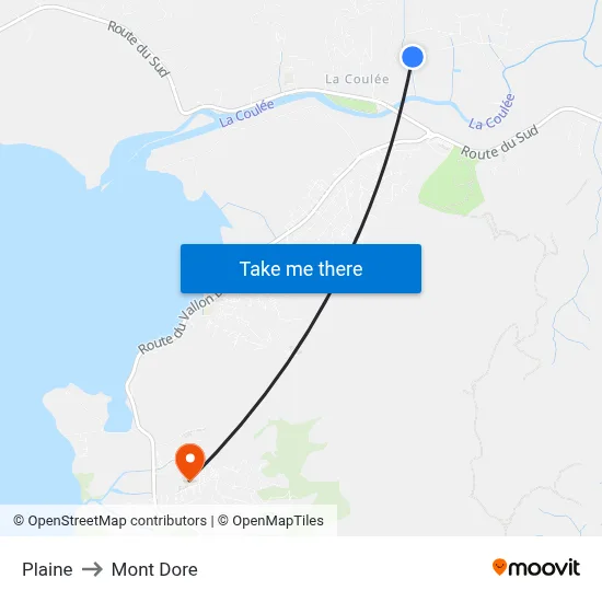 Plaine to Mont Dore map