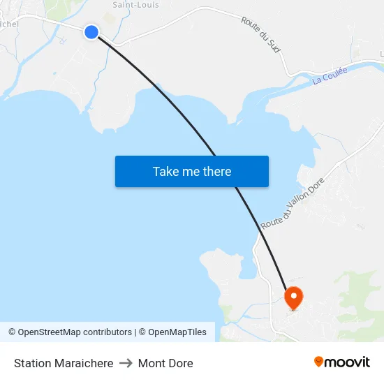 Station Maraichere to Mont Dore map