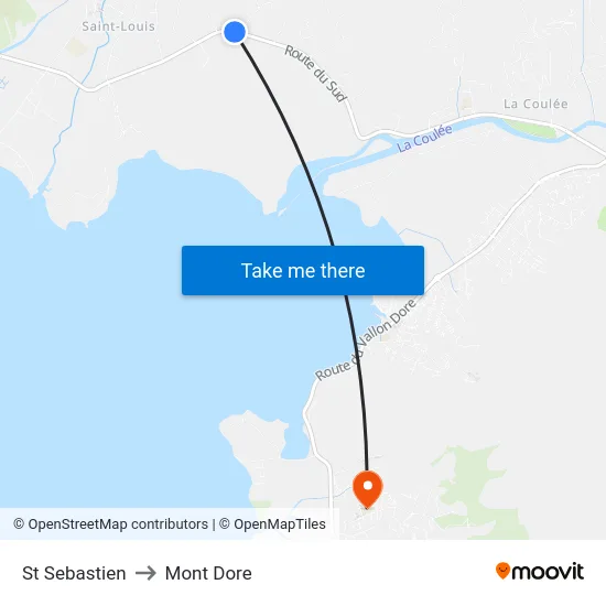 St Sebastien to Mont Dore map