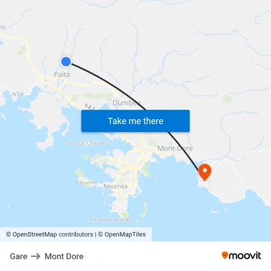 Gare to Mont Dore map
