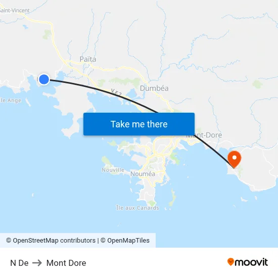 N De to Mont Dore map