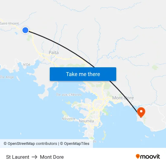 St Laurent to Mont Dore map