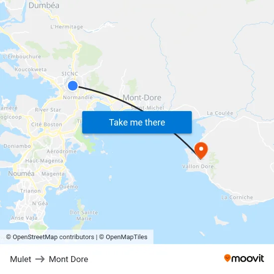 Mulet to Mont Dore map