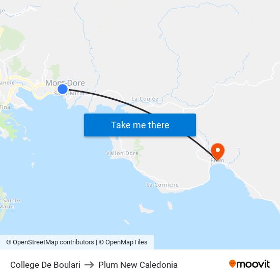 College De Boulari to Plum New Caledonia map