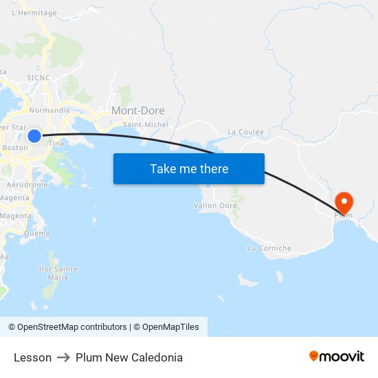 Lesson to Plum New Caledonia map