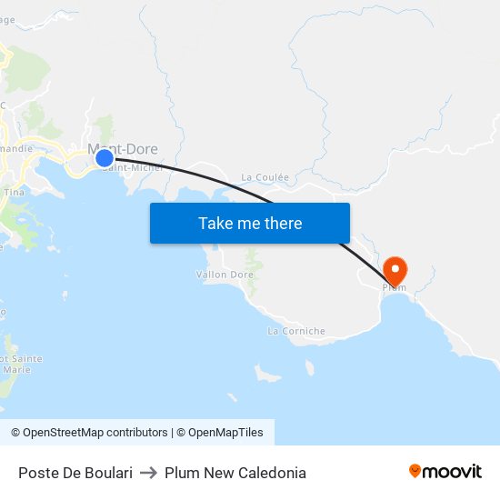 Poste De Boulari to Plum New Caledonia map